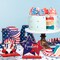 6-Piece Patriotic Table Decor, Wooden Gnome, Freedom Truck & 4th of July Signs with Base
